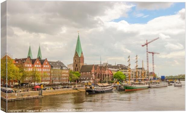 Scenic Beauty of Bremen's Waterfront Canvas Print by Margaret Ryan