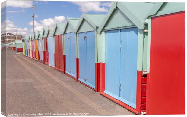 Colourful Coastal Shelter Canvas Print by Margaret Ryan