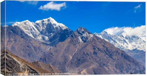 Magnificent Himalayan Peaks Canvas Print by Margaret Ryan