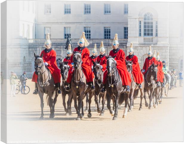 Household Cavalry Canvas Print by Margaret Ryan
