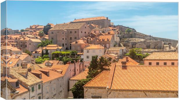 Overlooking Dubrovnik's Enchanting Rooftops Canvas Print by Margaret Ryan