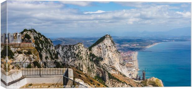 Gibraltar's Panorama from O'Hara's Battery Canvas Print by Margaret Ryan