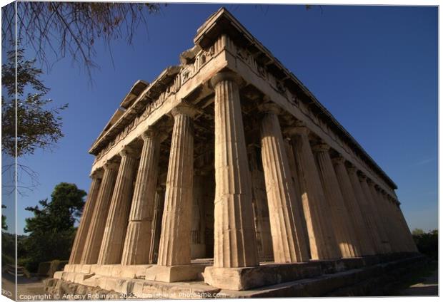 Majestic Temple of Hephaestus Canvas Print by Antony Robinson