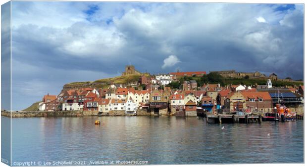 Whitby North Yorkshire  Canvas Print by Les Schofield