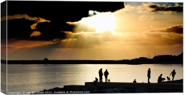 Dark Skies and  Shadows Canvas Print by Les Schofield