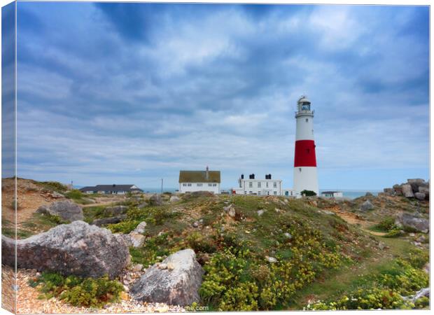 Portland bill Lighthouse Canvas Print by Les Schofield