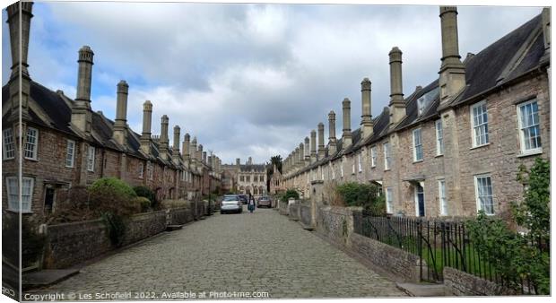 Wells  vicars close Canvas Print by Les Schofield
