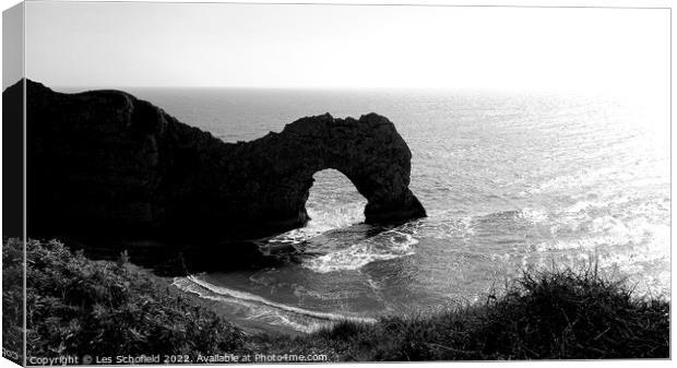 Durdle door  dorset  Canvas Print by Les Schofield