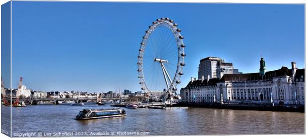 Majestic view of London Canvas Print by Les Schofield