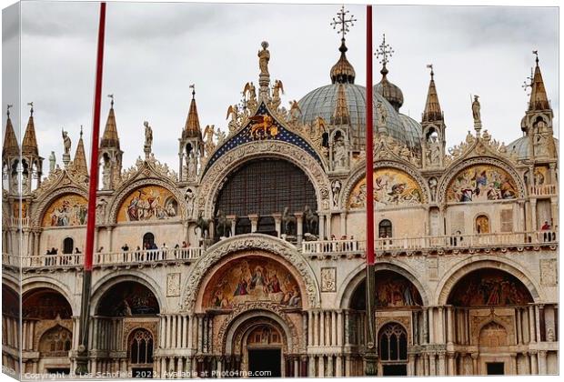 Majestic St Marks Basilica Canvas Print by Les Schofield