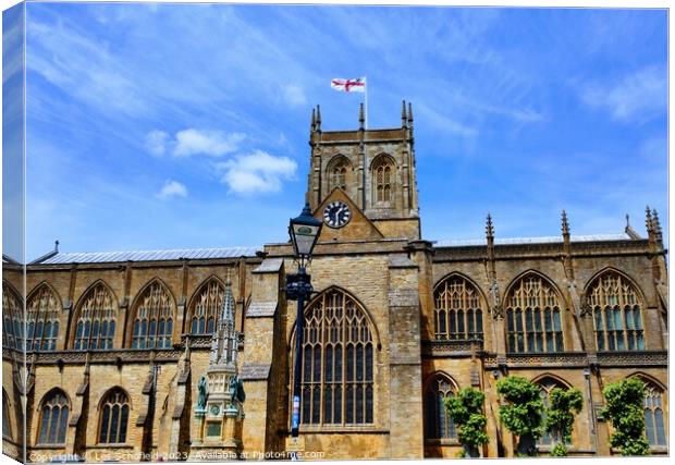 Sherborne Abbey Dorset  Canvas Print by Les Schofield