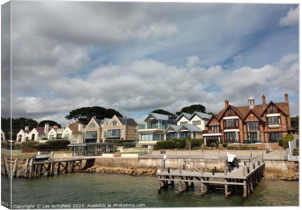 Harry redknapp old house sandbanks  Canvas Print by Les Schofield