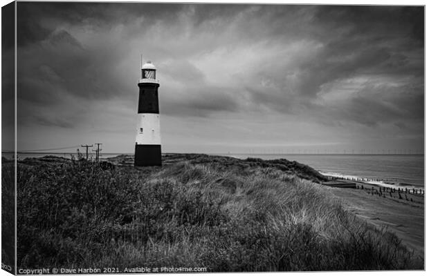 Spurn Point Lighthouse Canvas Print by Dave Harbon
