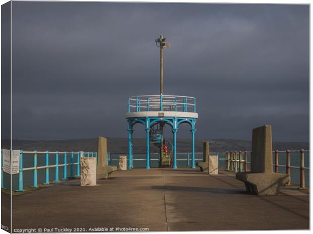 Stone Pier, Weymouth  Canvas Print by Paul Tuckley