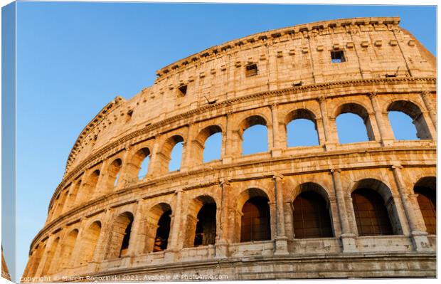 Colosseum in Rome, Italy Canvas Print by Marcin Rogozinski