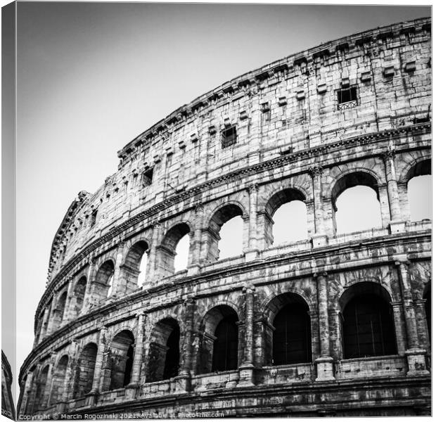 Colosseum in Rome Italy Canvas Print by Marcin Rogozinski