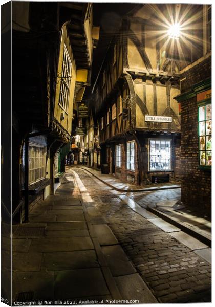 The Timeless Charm of York's Shambles Canvas Print by Ron Ella