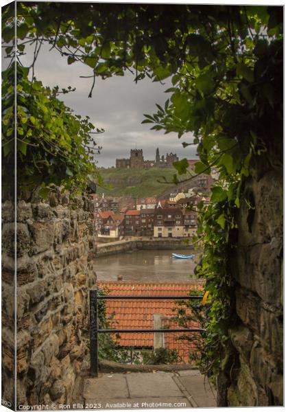 Whitby's Enchanting Passageway Canvas Print by Ron Ella