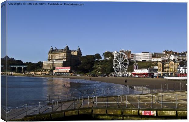The Seafront Scarborough  Canvas Print by Ron Ella