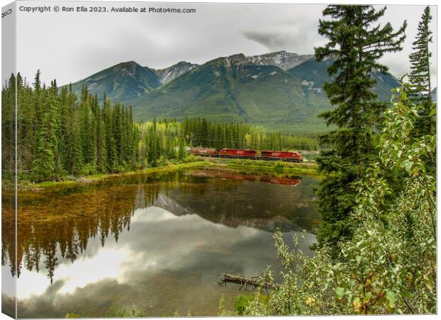 Serene Reflections: A Tranquil Nature Landscape Canvas Print by Ron Ella