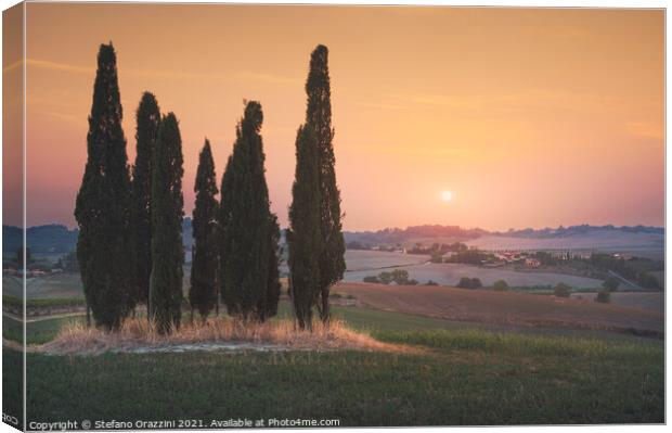 Last Light of the Day in Maremma. Tuscany. Canvas Print by Stefano Orazzini