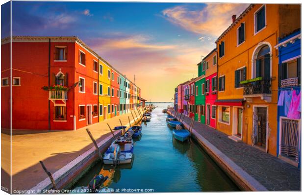 Burano Late Afternoon Canvas Print by Stefano Orazzini