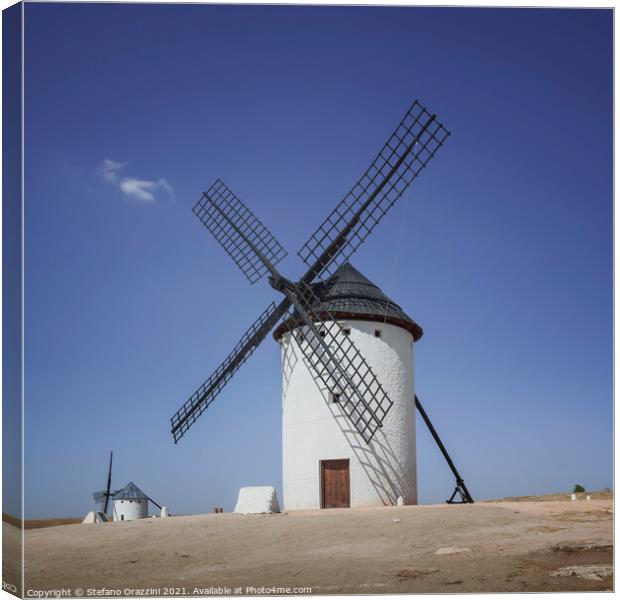 Windmill in Campo de Criptana, Spain Canvas Print by Stefano Orazzini