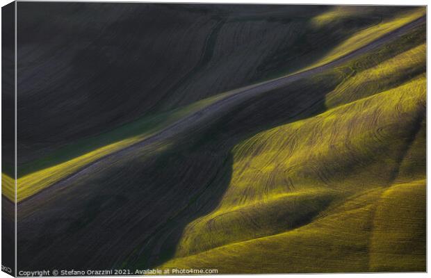 Abstract landscape in Tuscany Canvas Print by Stefano Orazzini