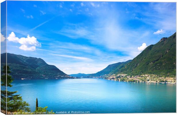 Lake Como landscape. Italy Canvas Print by Stefano Orazzini