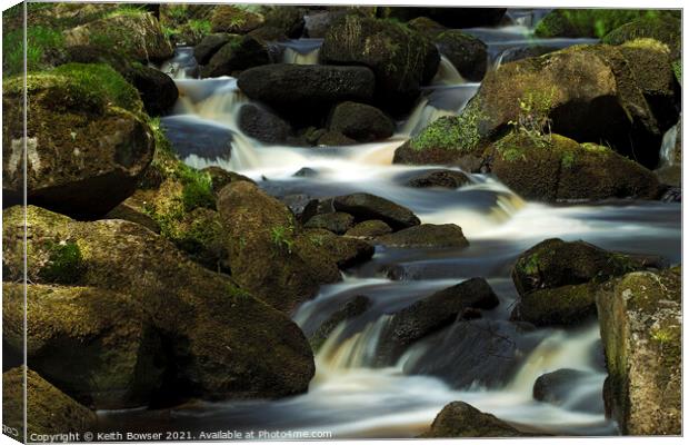 Padley Gorge Burbage brook Canvas Print by Keith Bowser