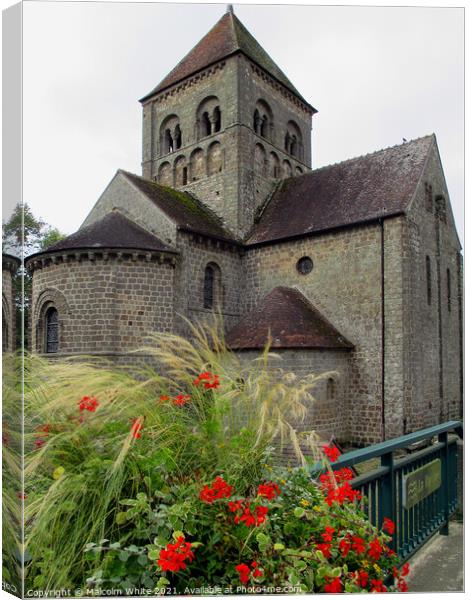 France Church Eglise Notre-Dame-sur-l'Eau - Monume Canvas Print by Malcolm White