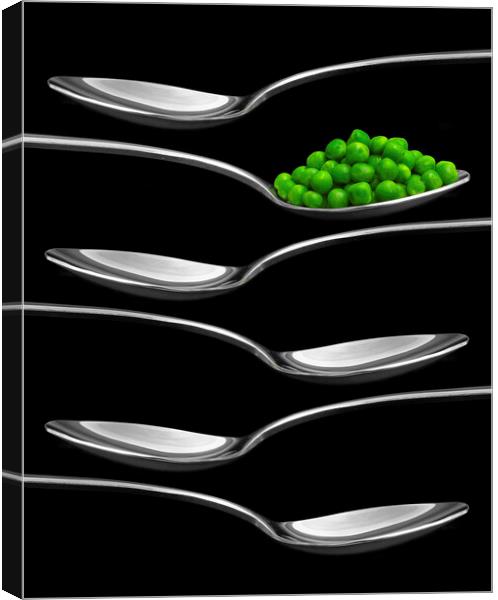 Peas and Spoons Canvas Print by Neil Hall