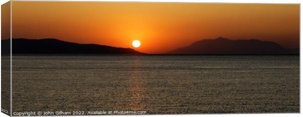Sunrise - Kos Greece Canvas Print by John Gilham