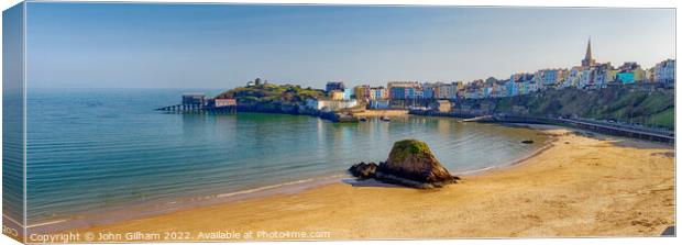 Tenby Beach - South Wales Canvas Print by John Gilham