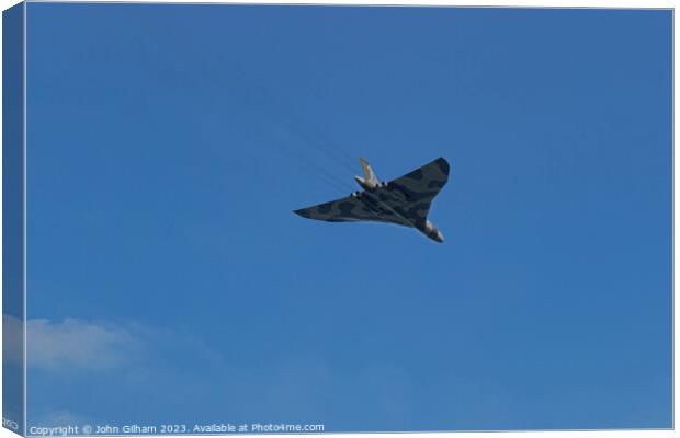 Vulcan XH558 bomber over Kent 11th October 2015 Canvas Print by John Gilham