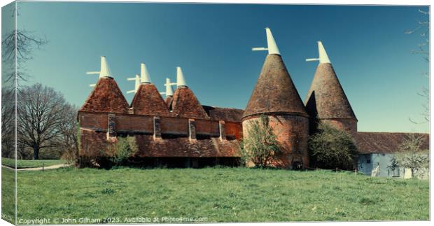 Kent Oast Houses in The Garden of England Canvas Print by John Gilham