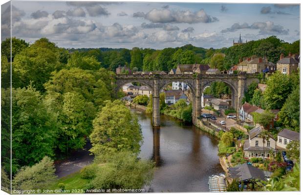 Knarseborough Rail Viaduct - North Yorkshire Canvas Print by John Gilham