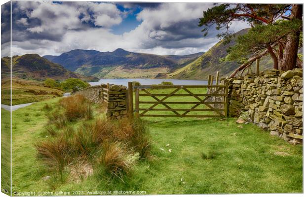 The Gate to Crummock Water - The Lake District Cum Canvas Print by John Gilham