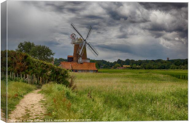 Cley Windmill, Cley, next the Sea, Holt, Norfolk,  Canvas Print by John Gilham