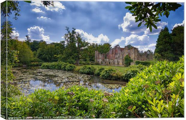 Ruins of the old Scotney Castle Lamberhurst Kent Canvas Print by John Gilham