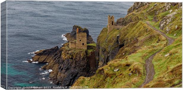 Botallack Mine in Cornwall Canvas Print by John Gilham
