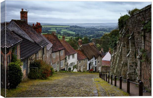 Gold Hill or Hovis Hill Shaftesbury Dorset England UK Canvas Print by John Gilham