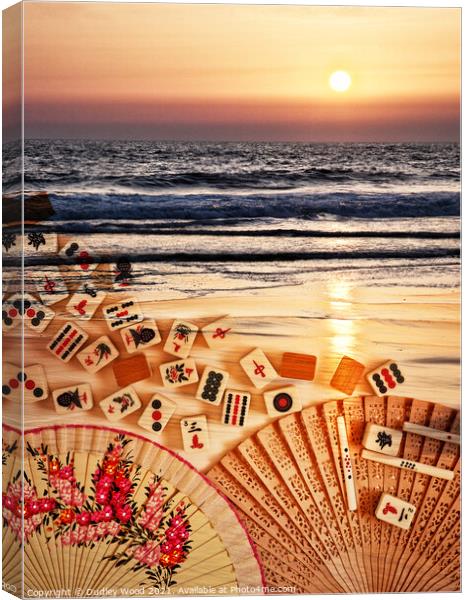 Majestic Mahjong Sunset Canvas Print by Dudley Wood
