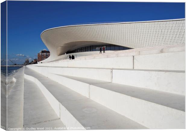 Curving Modern Architecture in Lisbon Canvas Print by Dudley Wood