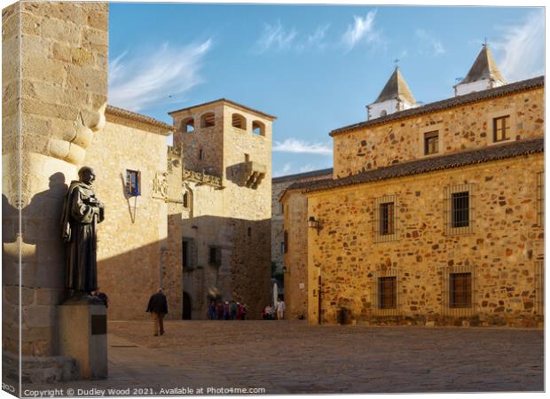 Medieval Marvel in Plaza Santa Maria Canvas Print by Dudley Wood