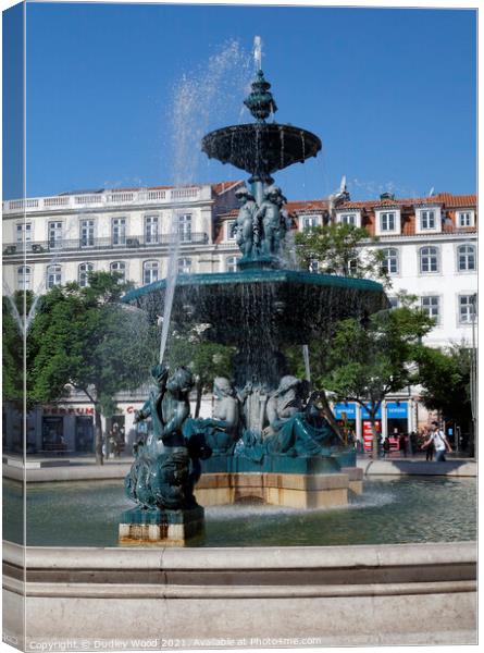 A Serene Oasis in the Heart of Lisbon Canvas Print by Dudley Wood