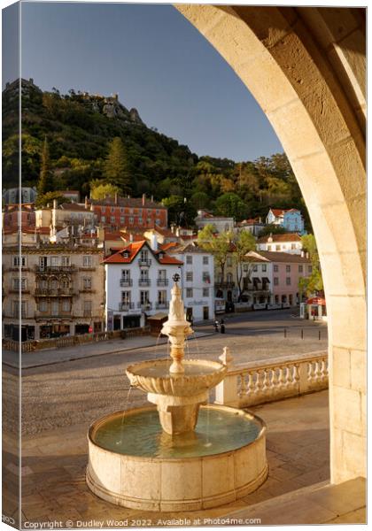 Majestic Fountain at Sintra Palace Canvas Print by Dudley Wood