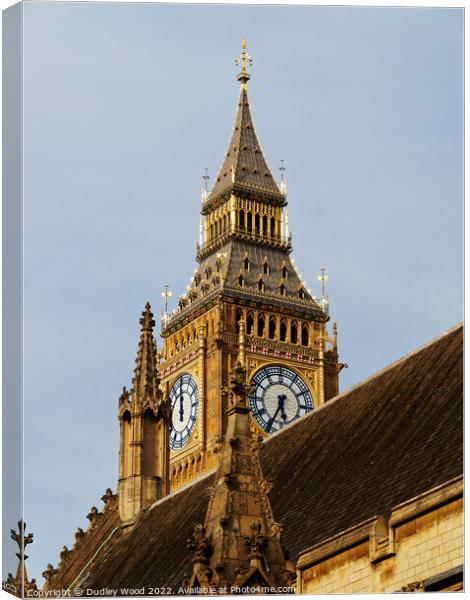 Big Ben clock face Canvas Print by Dudley Wood