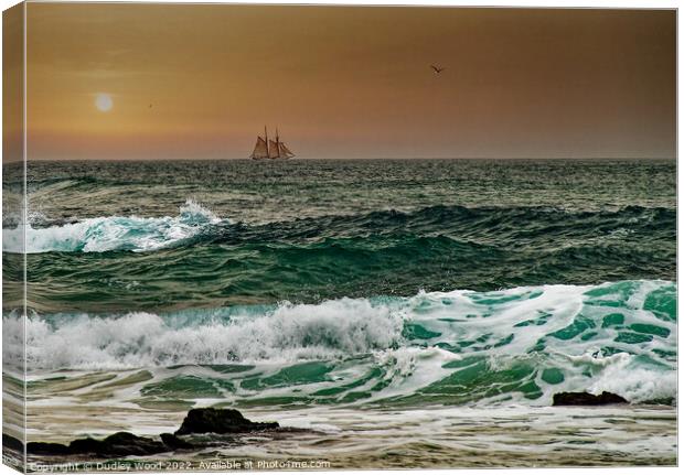 Majestic Grand Banks Schooner Canvas Print by Dudley Wood