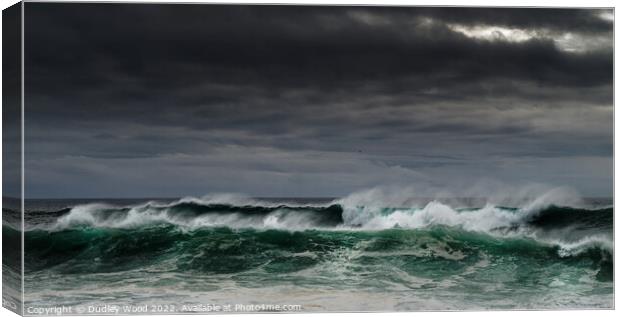 Majestic storm at Cabo Raso Canvas Print by Dudley Wood